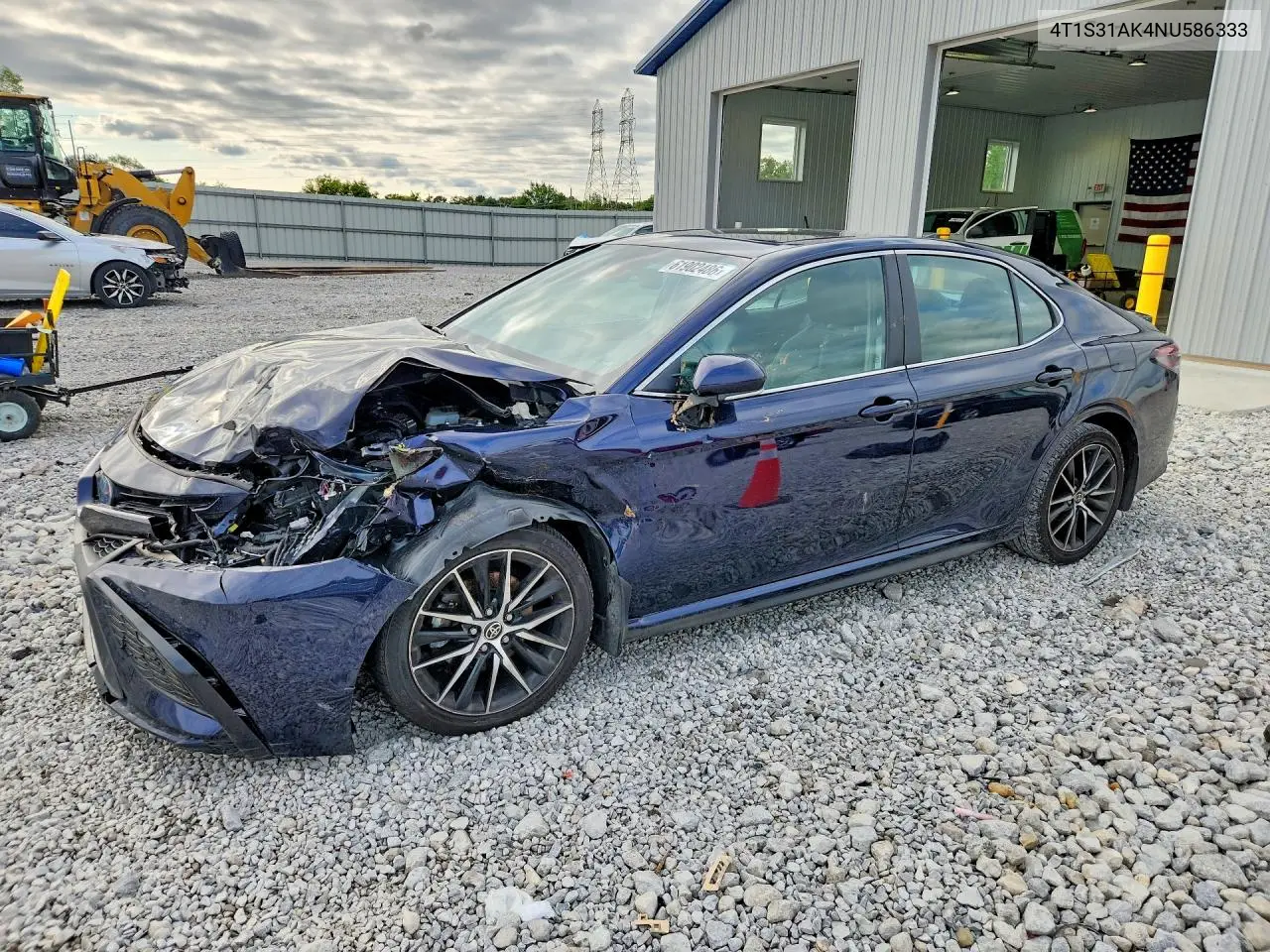 2022 Toyota Camry Hybrid Se VIN: 4T1S31AK4NU586333 Lot: 61902486