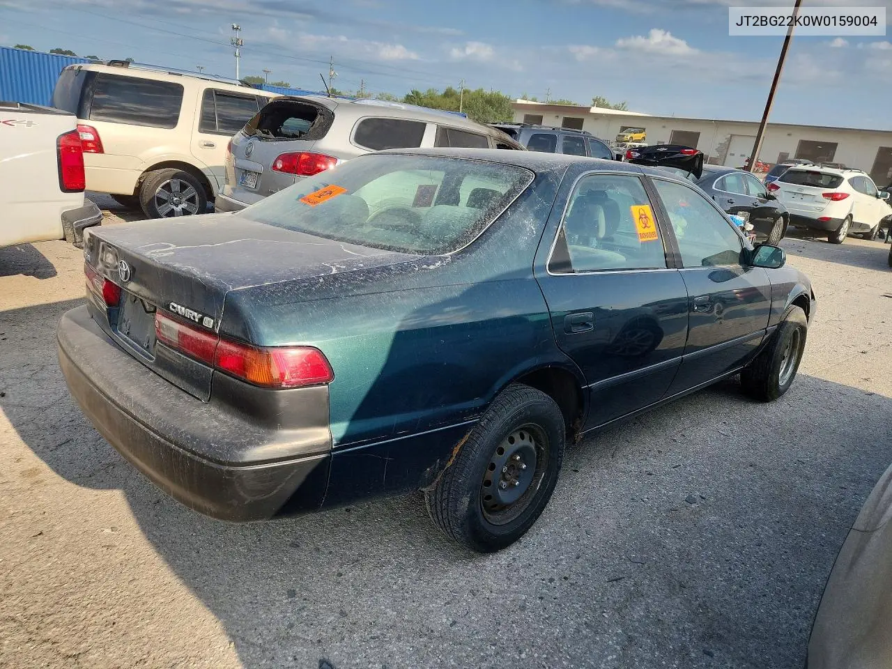 1998 Toyota Camry Le VIN: JT2BG22K0W0159004 Lot: 61567936
