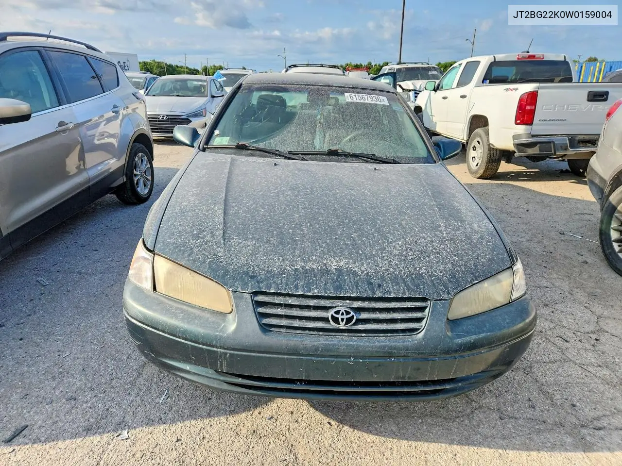 1998 Toyota Camry Le VIN: JT2BG22K0W0159004 Lot: 61567936