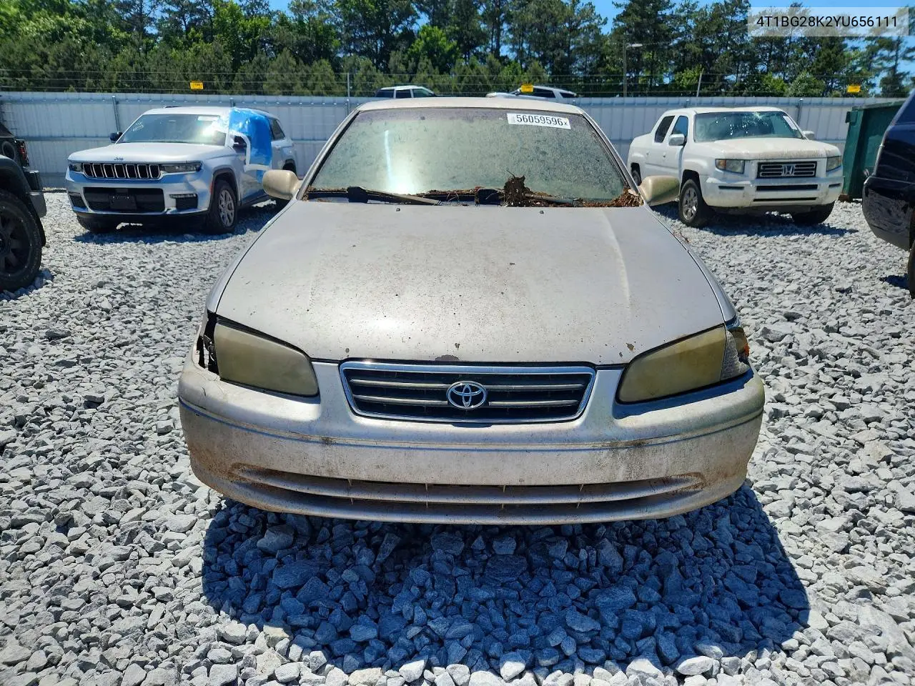 2000 Toyota Camry Le VIN: 4T1BG28K2YU656111 Lot: 56059596