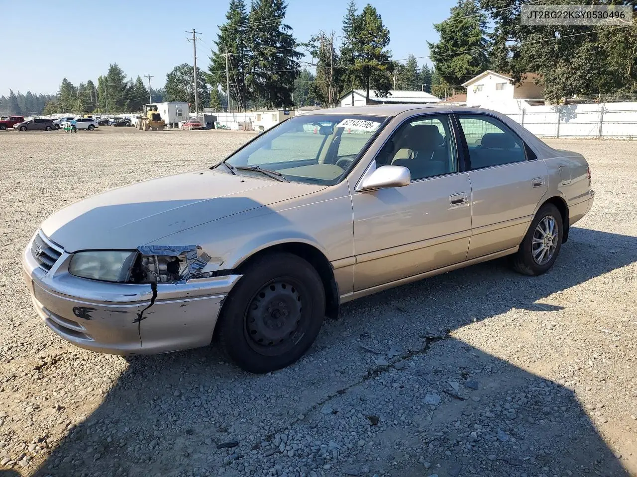 2000 Toyota Camry Le VIN: JT2BG22K3Y0530496 Lot: 62142796