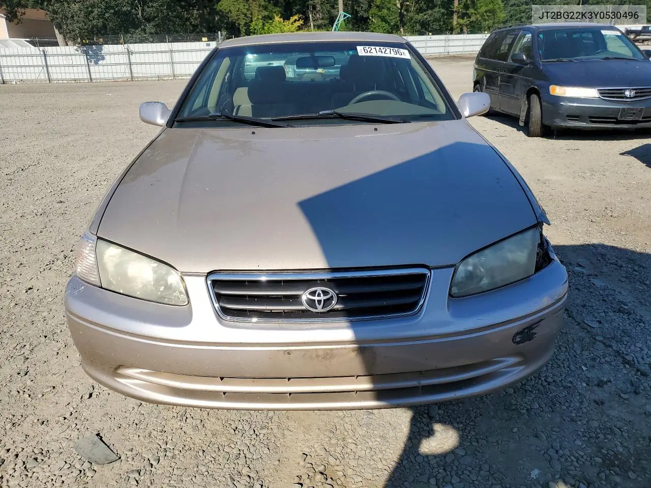 2000 Toyota Camry Le VIN: JT2BG22K3Y0530496 Lot: 62142796