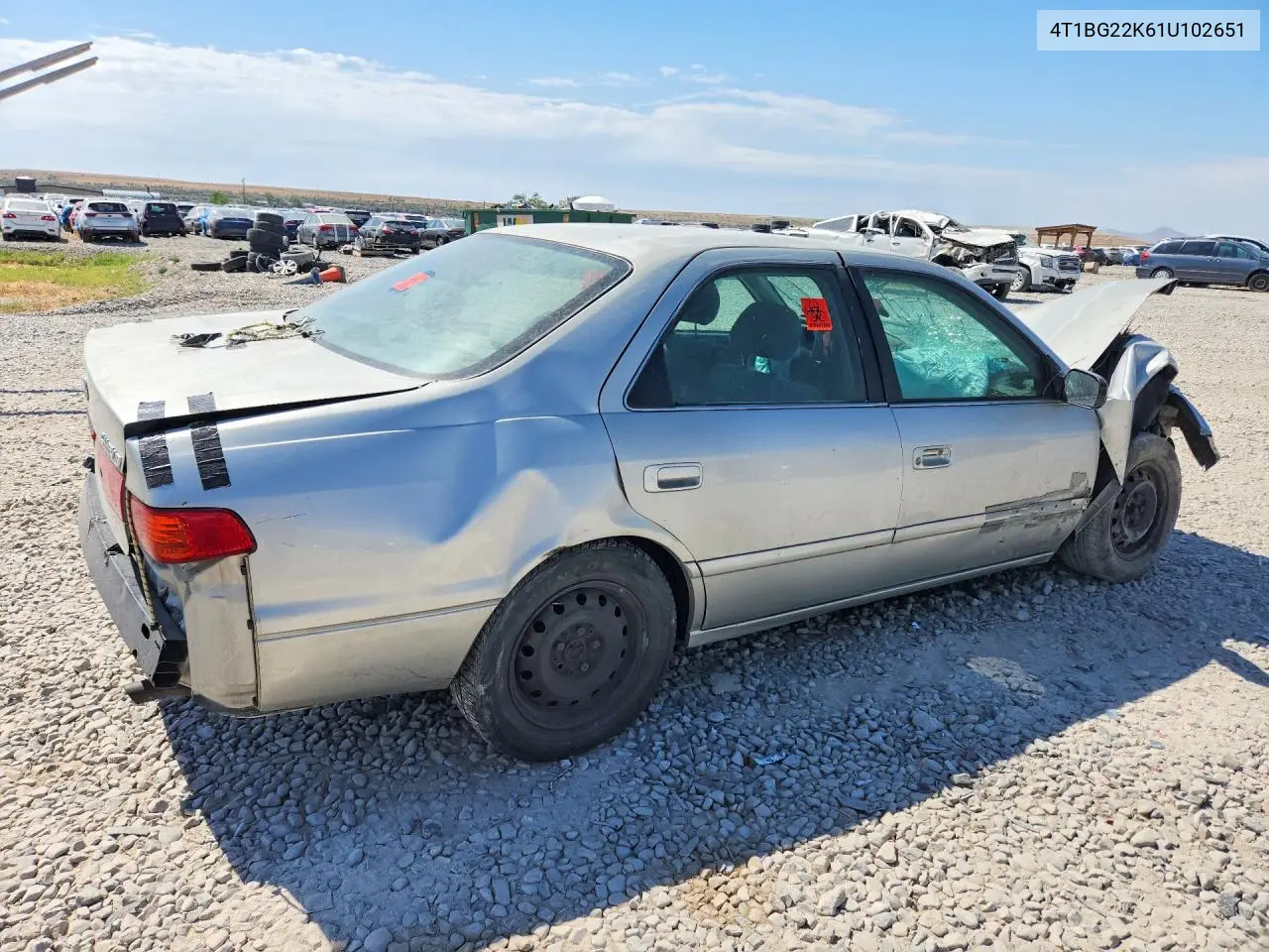 2001 Toyota Camry Le VIN: 4T1BG22K61U102651 Lot: 60794626