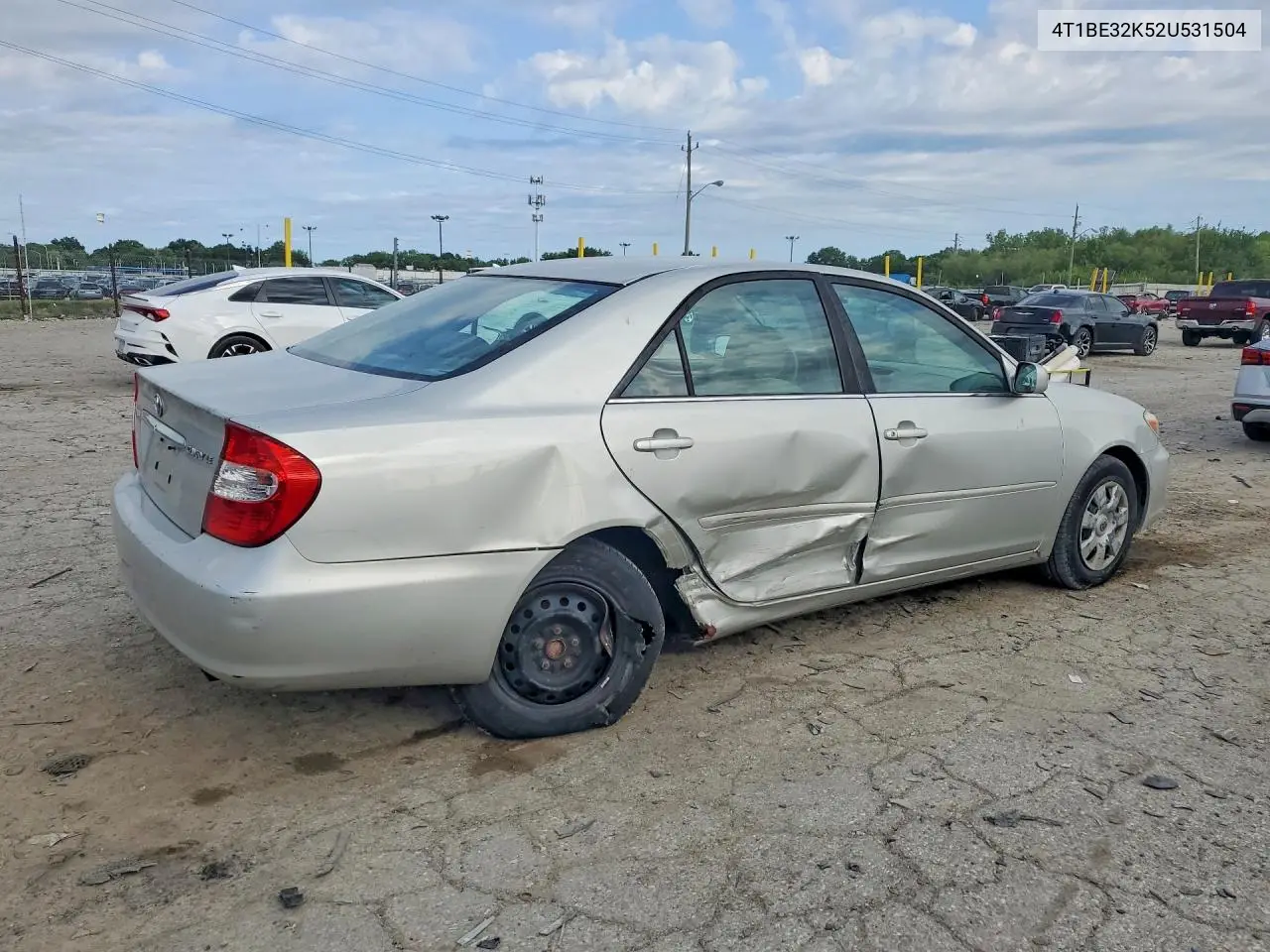 2002 Toyota Camry Le VIN: 4T1BE32K52U531504 Lot: 61751186