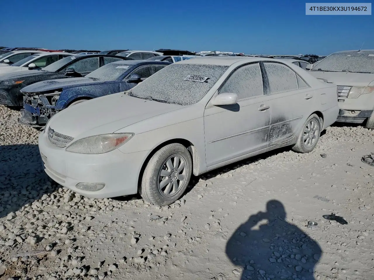 4T1BE30KX3U194672 2003 Toyota Camry Le
