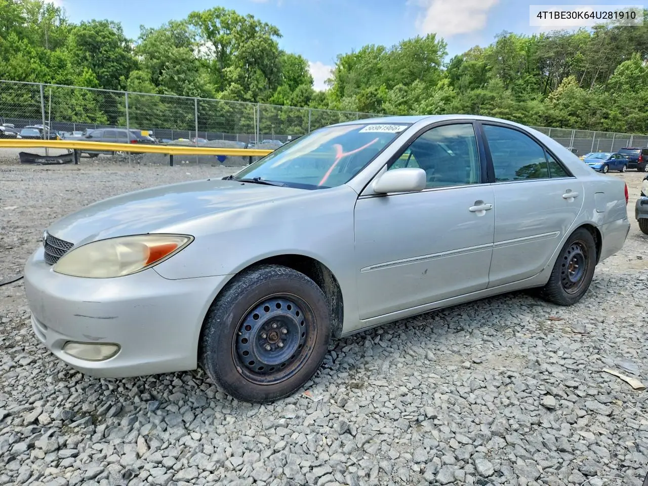 4T1BE30K64U281910 2004 Toyota Camry Xle