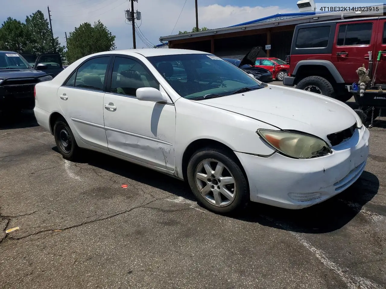 2004 Toyota Camry Le VIN: 4T1BE32K14U323915 Lot: 58623086