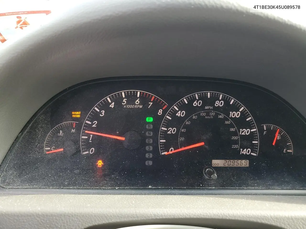 4T1BE30K45U089578 2005 Toyota Camry Le