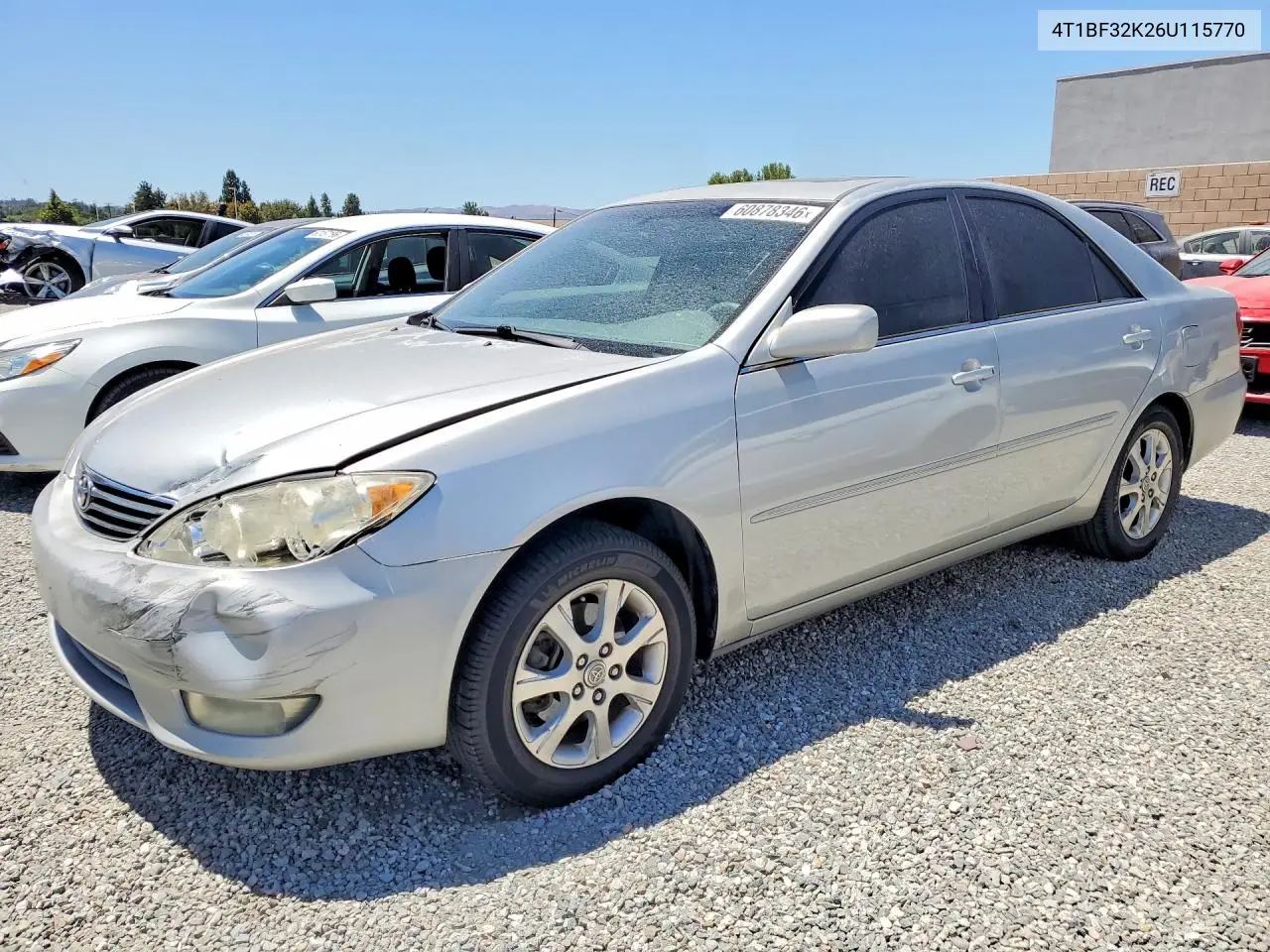 2006 Toyota Camry Xle V6 VIN: 4T1BF32K26U115770 Lot: 60878346
