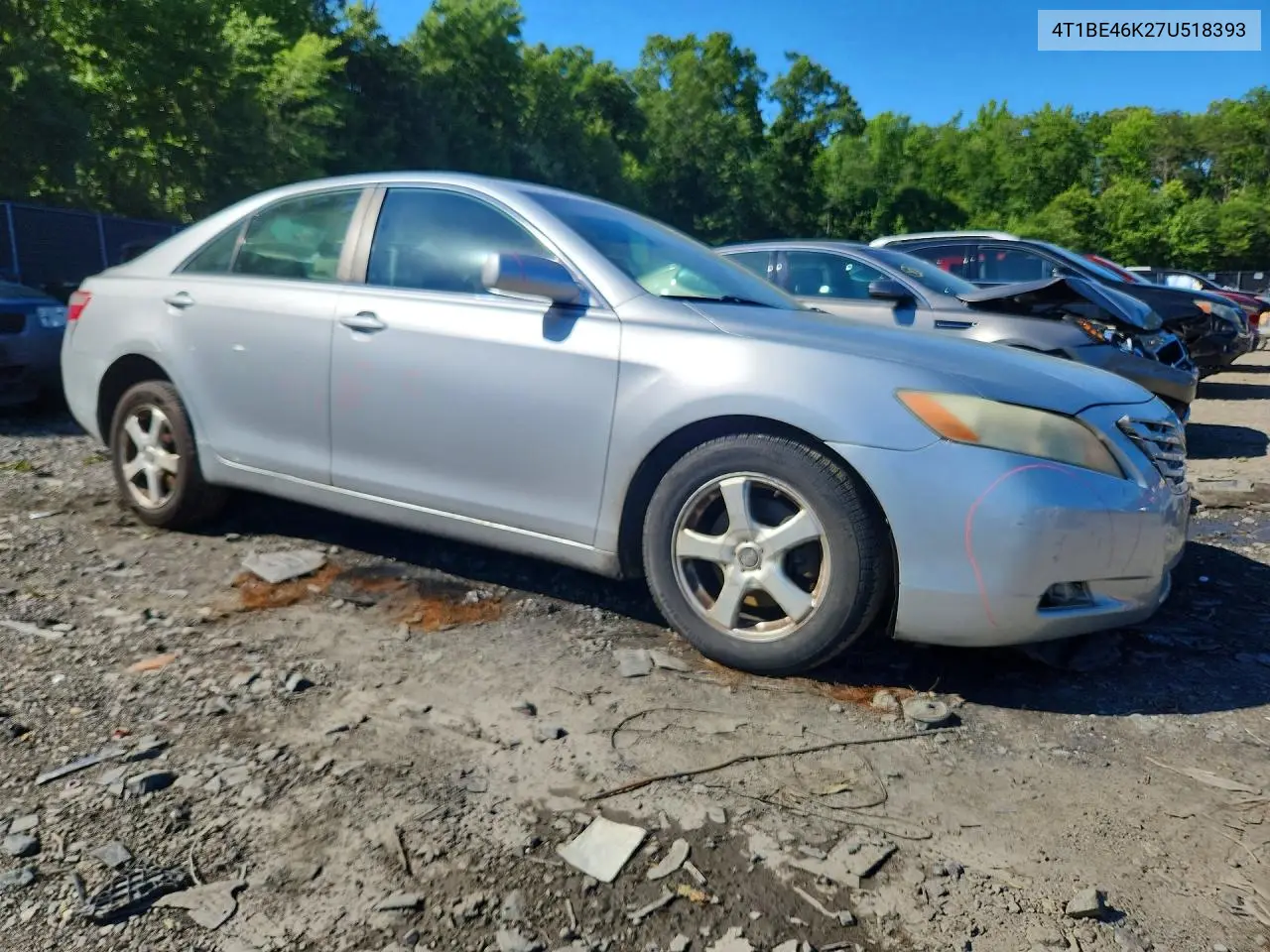 2007 Toyota Camry Le VIN: 4T1BE46K27U518393 Lot: 58703626