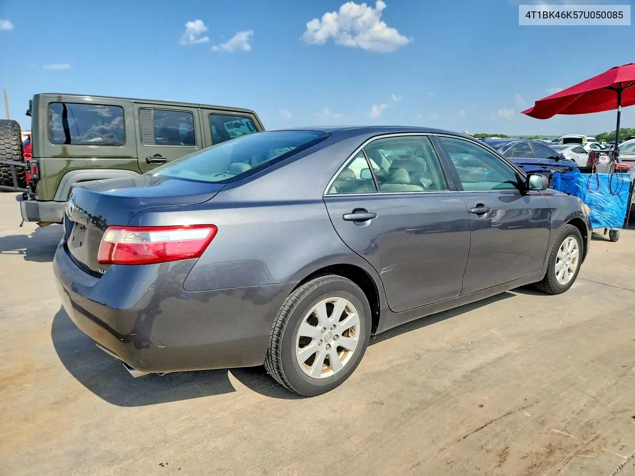 2007 Toyota Camry Xle V6 VIN: 4T1BK46K57U050085 Lot: 61081386