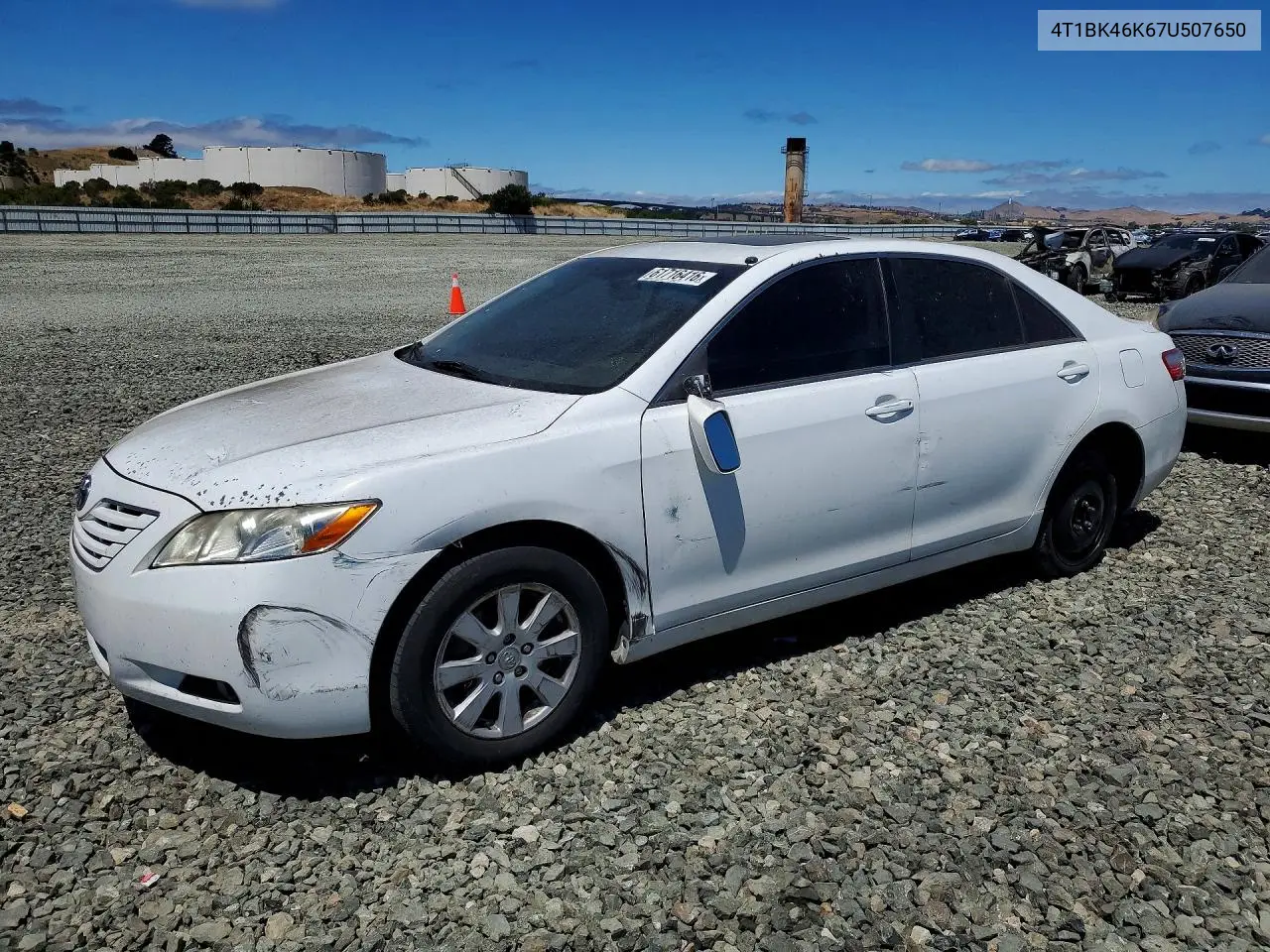 2007 Toyota Camry Xle V6 VIN: 4T1BK46K67U507650 Lot: 61716416