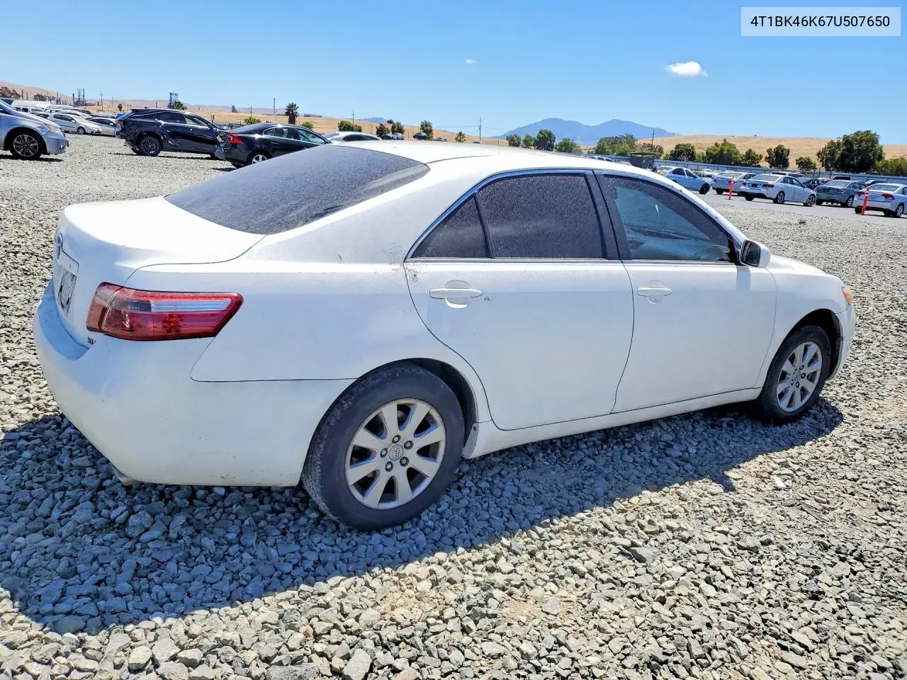 2007 Toyota Camry Xle V6 VIN: 4T1BK46K67U507650 Lot: 61716416