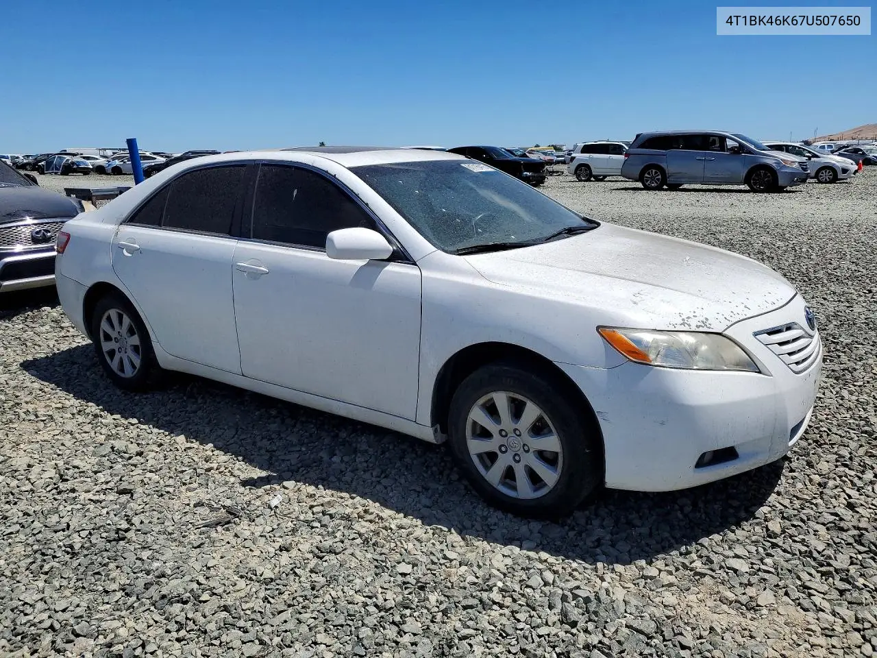 2007 Toyota Camry Xle V6 VIN: 4T1BK46K67U507650 Lot: 61716416