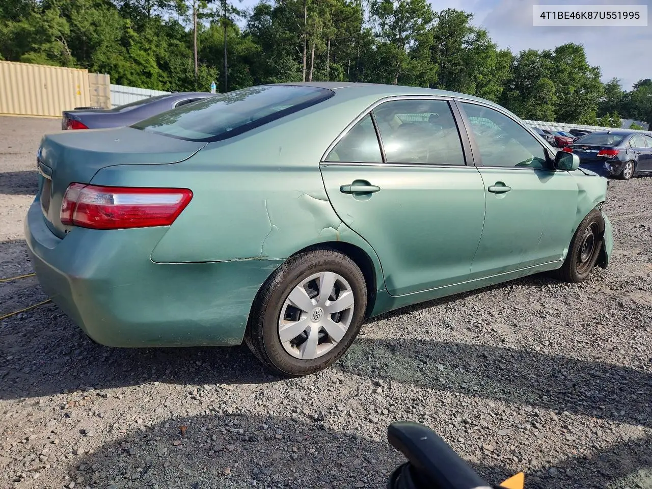 2007 Toyota Camry Le VIN: 4T1BE46K87U551995 Lot: 62056806
