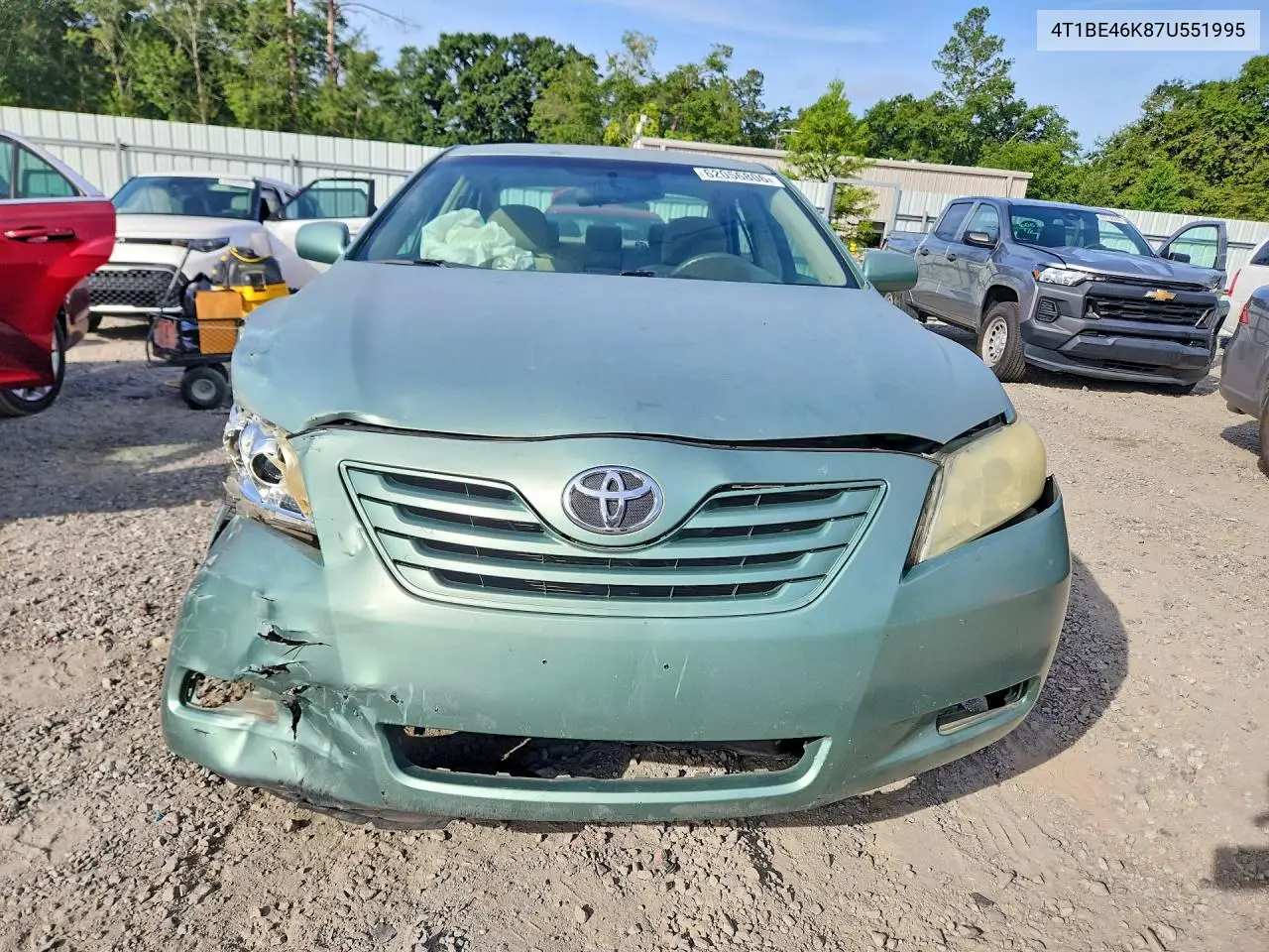 2007 Toyota Camry Le VIN: 4T1BE46K87U551995 Lot: 62056806