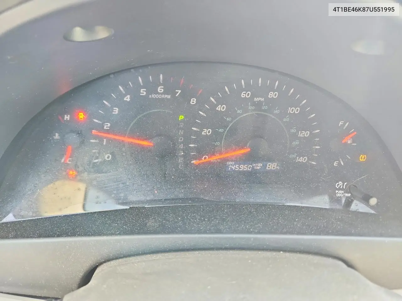 2007 Toyota Camry Le VIN: 4T1BE46K87U551995 Lot: 62056806