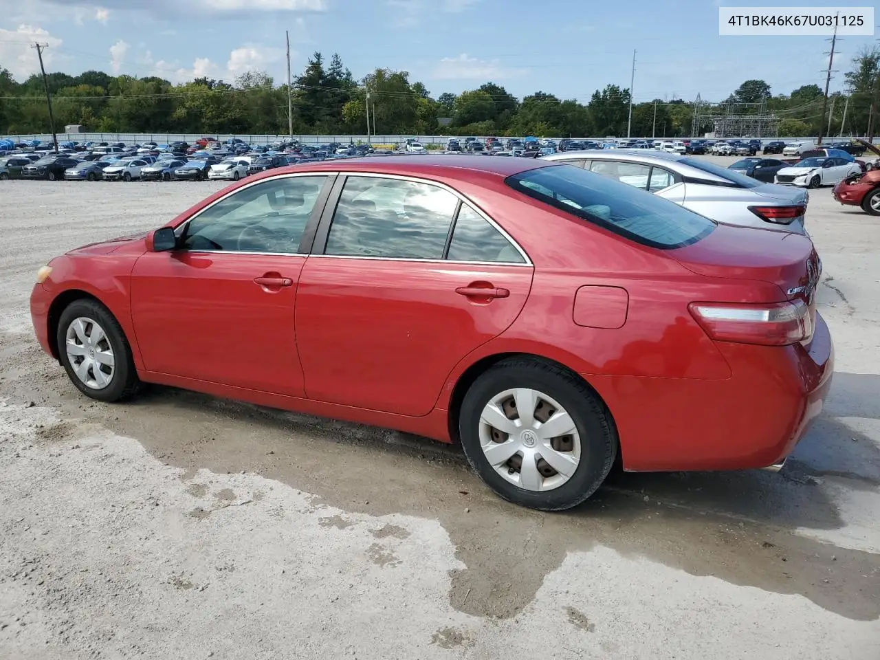 4T1BK46K67U031125 2007 Toyota Camry Le