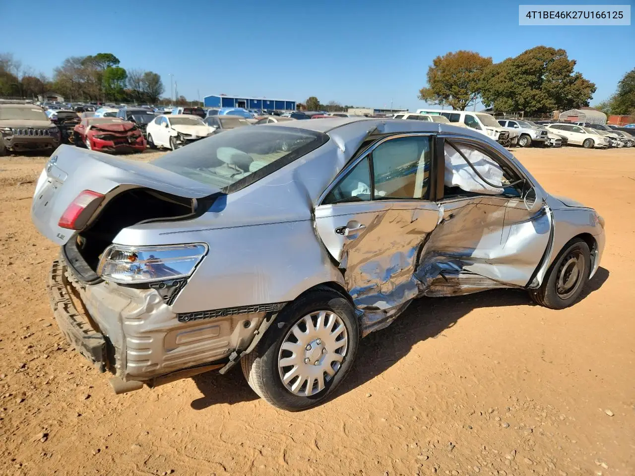 4T1BE46K27U166125 2007 Toyt Camry Ce