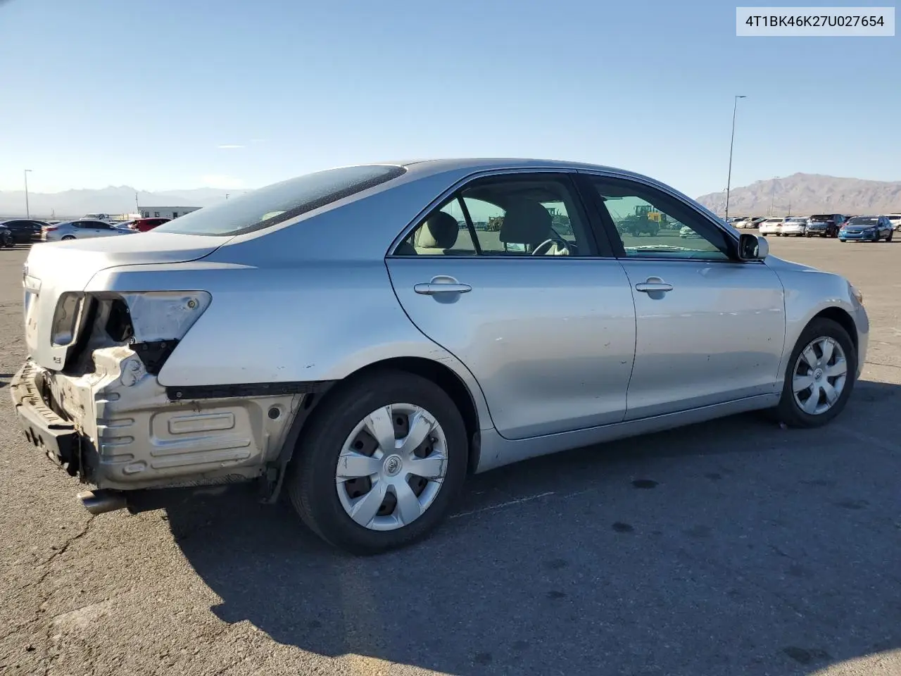 4T1BK46K27U027654 2007 Toyota Camry Le