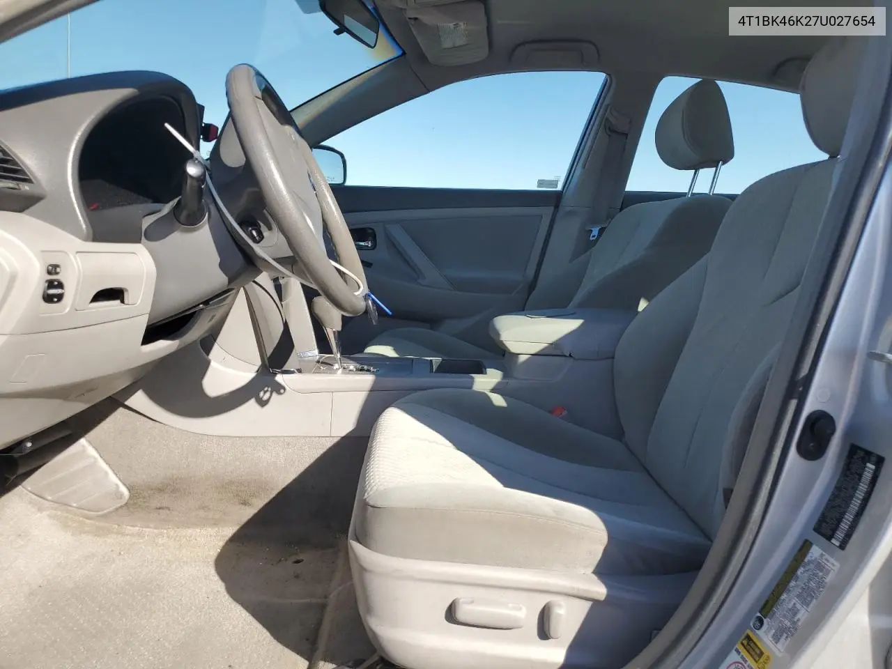 4T1BK46K27U027654 2007 Toyota Camry Le