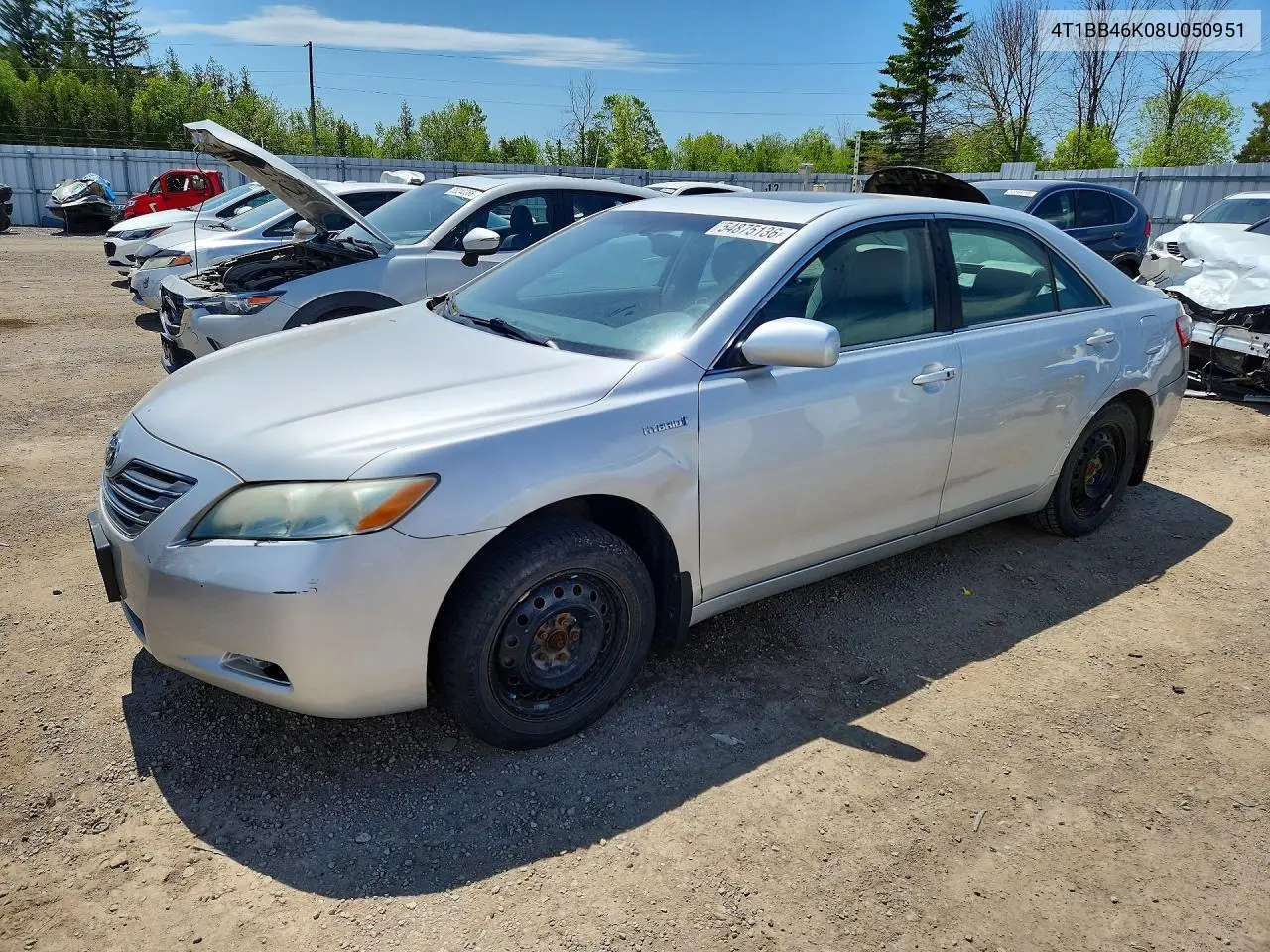 2008 Toyota Camry Hybrid VIN: 4T1BB46K08U050951 Lot: 54875136