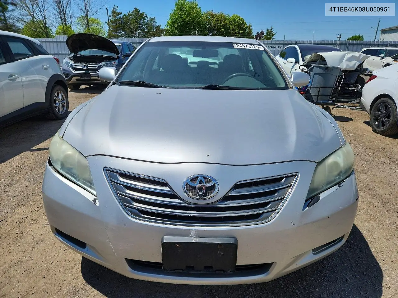 2008 Toyota Camry Hybrid VIN: 4T1BB46K08U050951 Lot: 54875136