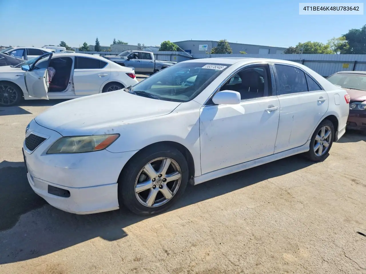 2008 Toyota Camry Se VIN: 4T1BE46K48U783642 Lot: 58378346