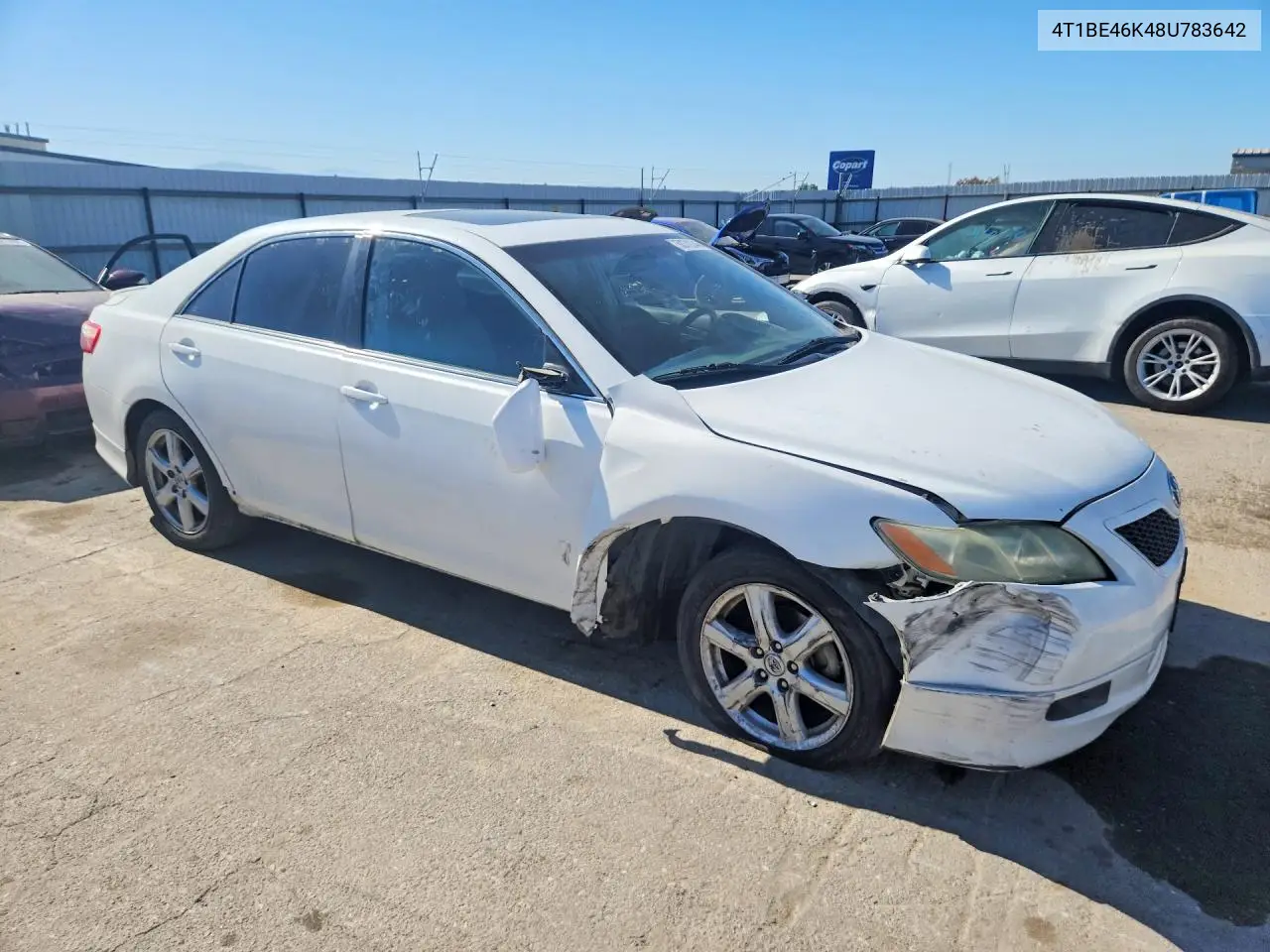2008 Toyota Camry Se VIN: 4T1BE46K48U783642 Lot: 58378346