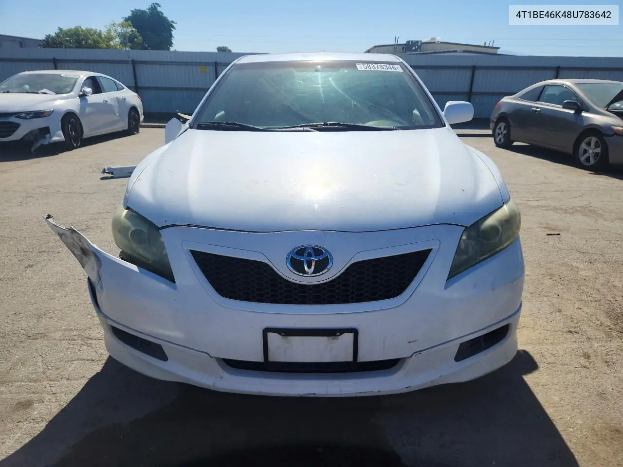2008 Toyota Camry Se VIN: 4T1BE46K48U783642 Lot: 58378346