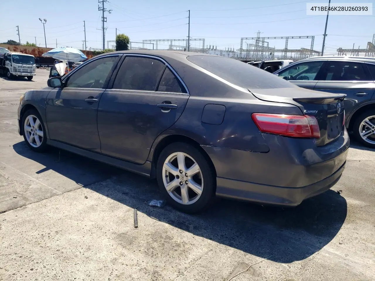 2008 Toyota Camry Se VIN: 4T1BE46K28U260393 Lot: 58737626
