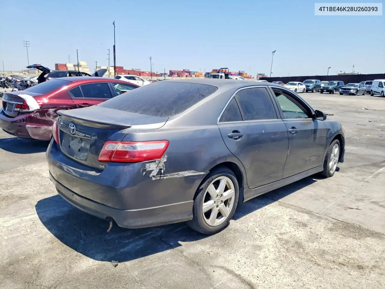 2008 Toyota Camry Se VIN: 4T1BE46K28U260393 Lot: 58737626