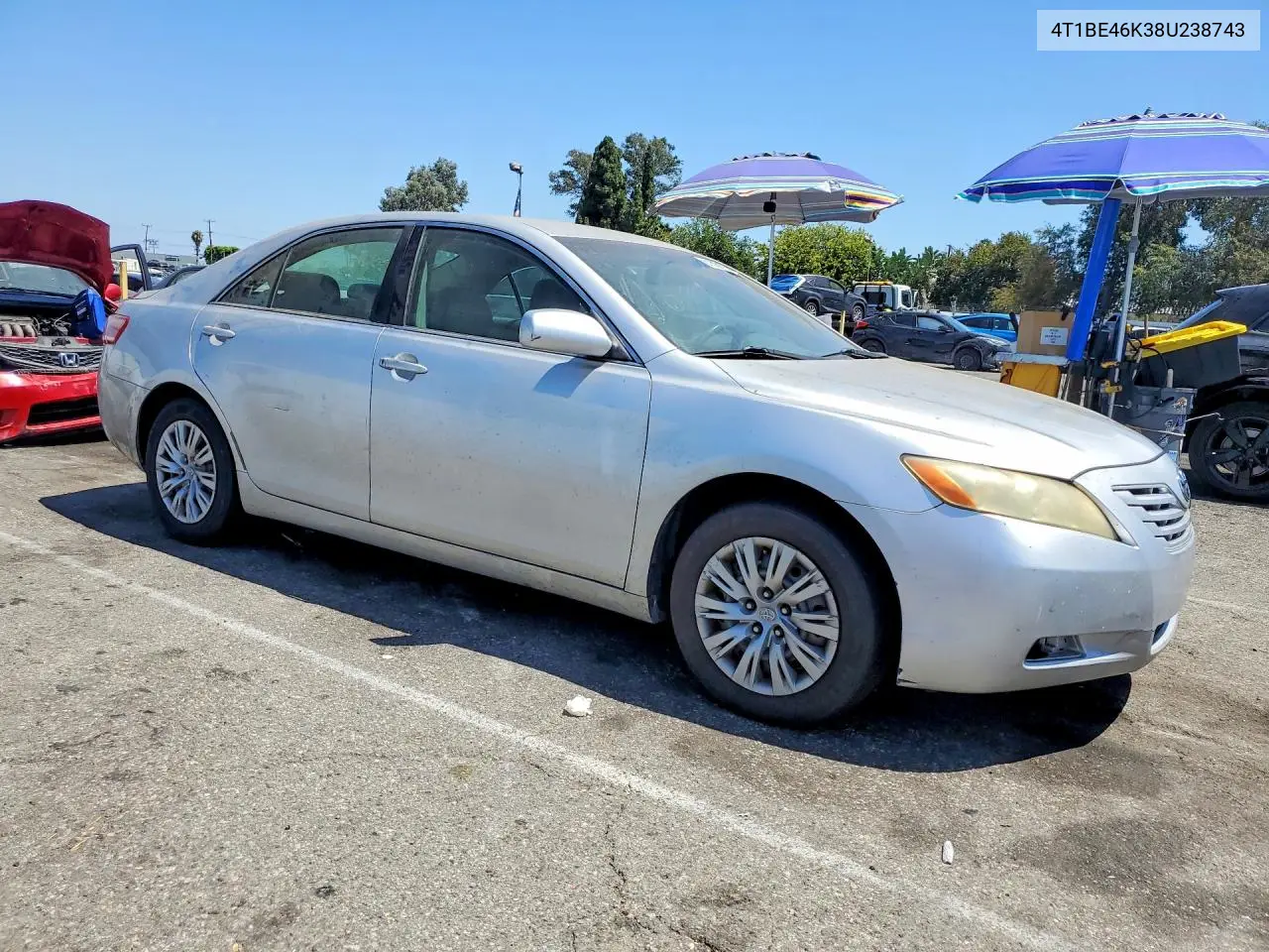 2008 Toyota Camry Base VIN: 4T1BE46K38U238743 Lot: 61806136