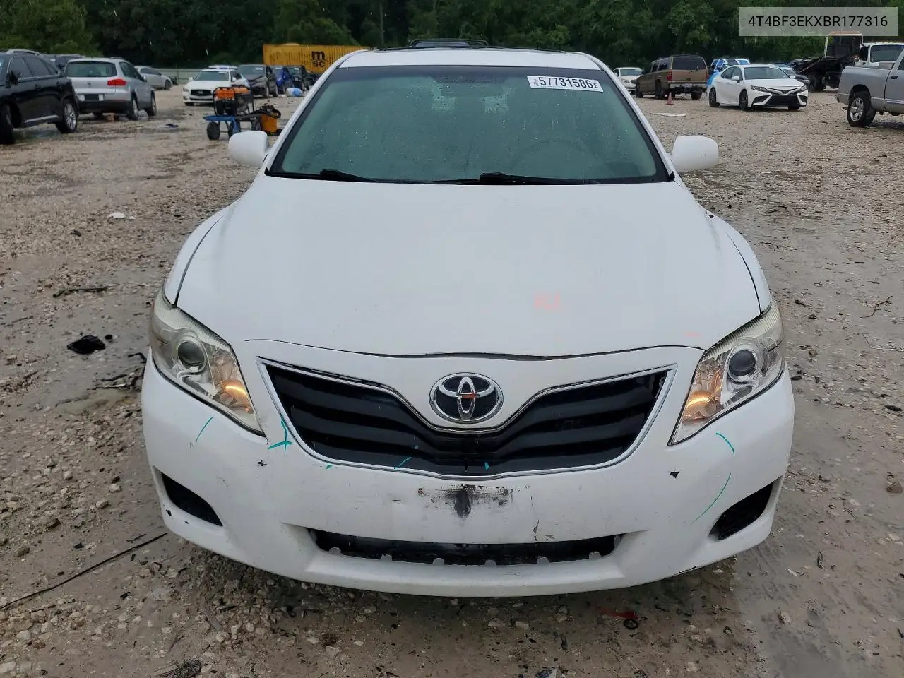 2011 Toyota Camry Le VIN: 4T4BF3EKXBR177316 Lot: 57731586