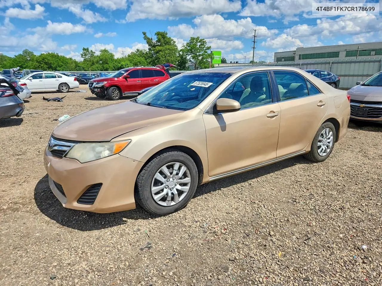 2012 Toyota Camry Le VIN: 4T4BF1FK7CR178699 Lot: 57528846