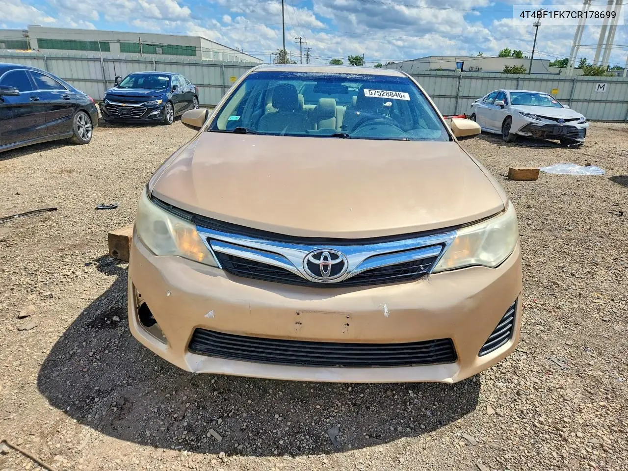 2012 Toyota Camry Le VIN: 4T4BF1FK7CR178699 Lot: 57528846