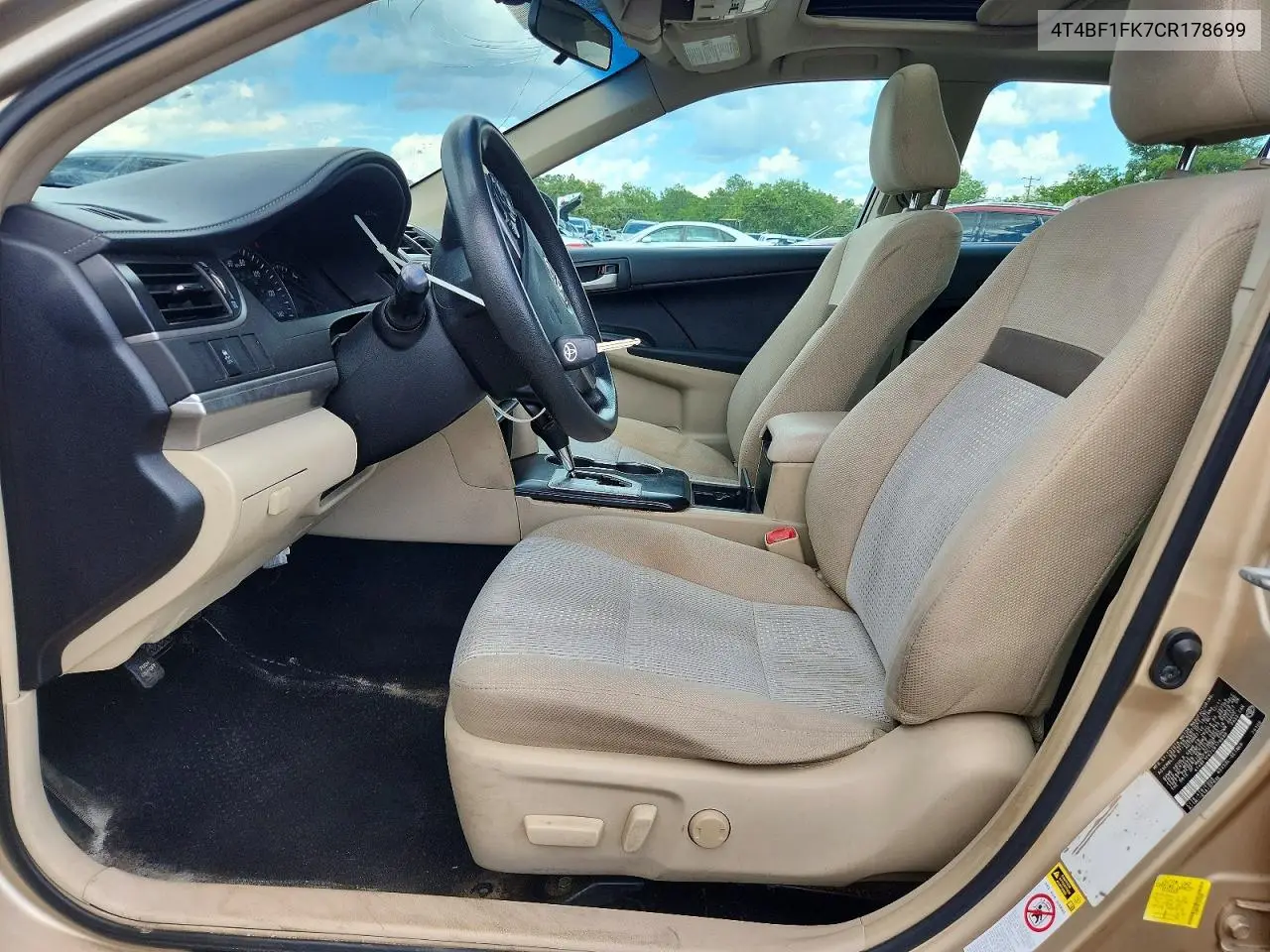 2012 Toyota Camry Le VIN: 4T4BF1FK7CR178699 Lot: 57528846