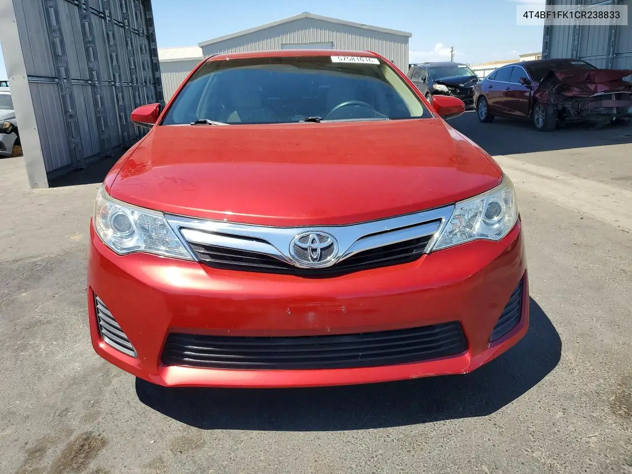 4T4BF1FK1CR238833 2012 Toyota Camry Le