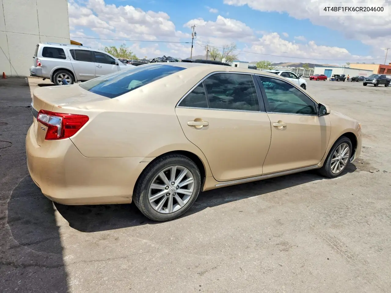 2012 Toyota Camry Xle VIN: 4T4BF1FK6CR204600 Lot: 61872216