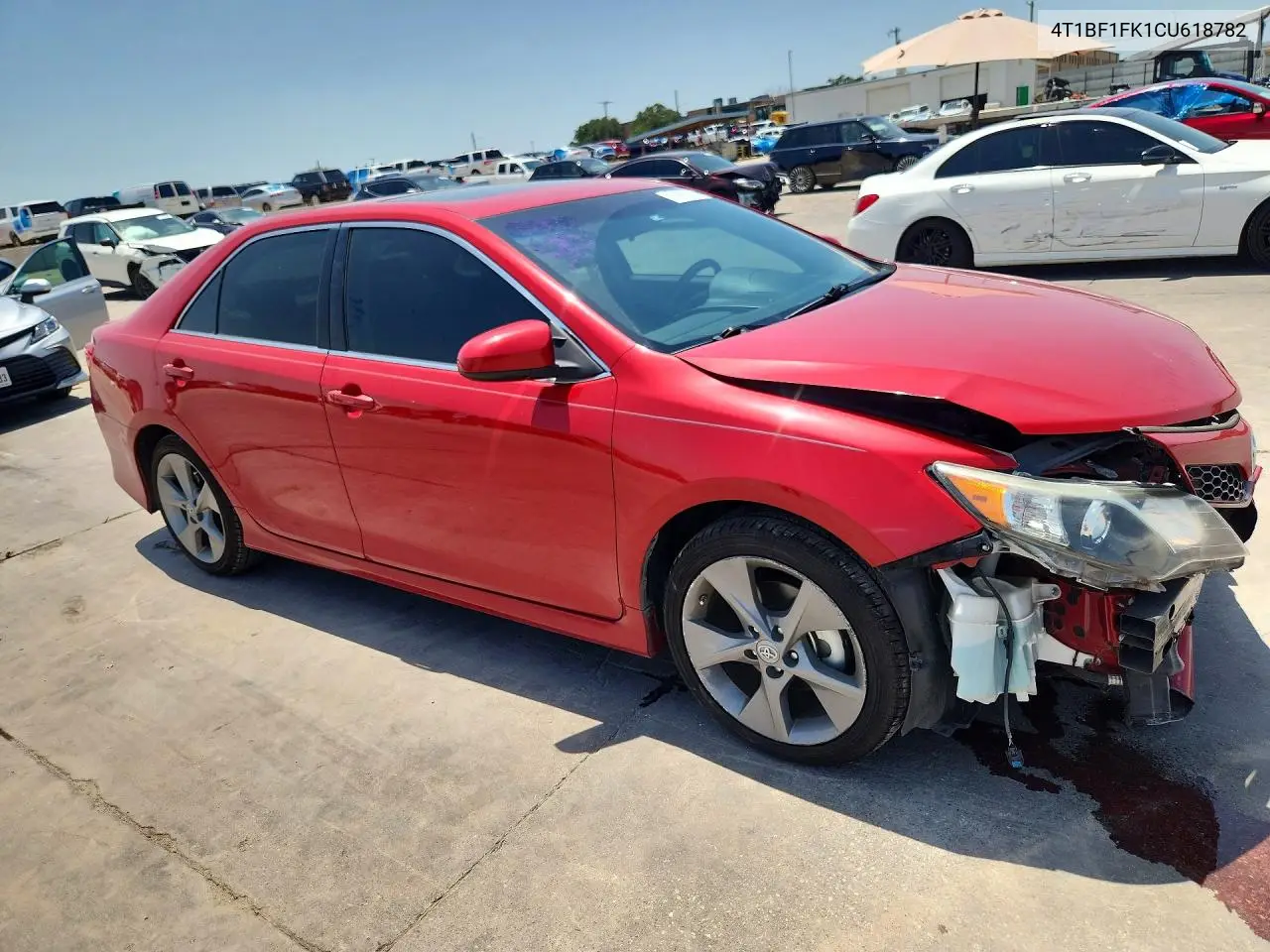 2012 Toyota Camry Se Sport Limited Edition VIN: 4T1BF1FK1CU618782 Lot: 61963416