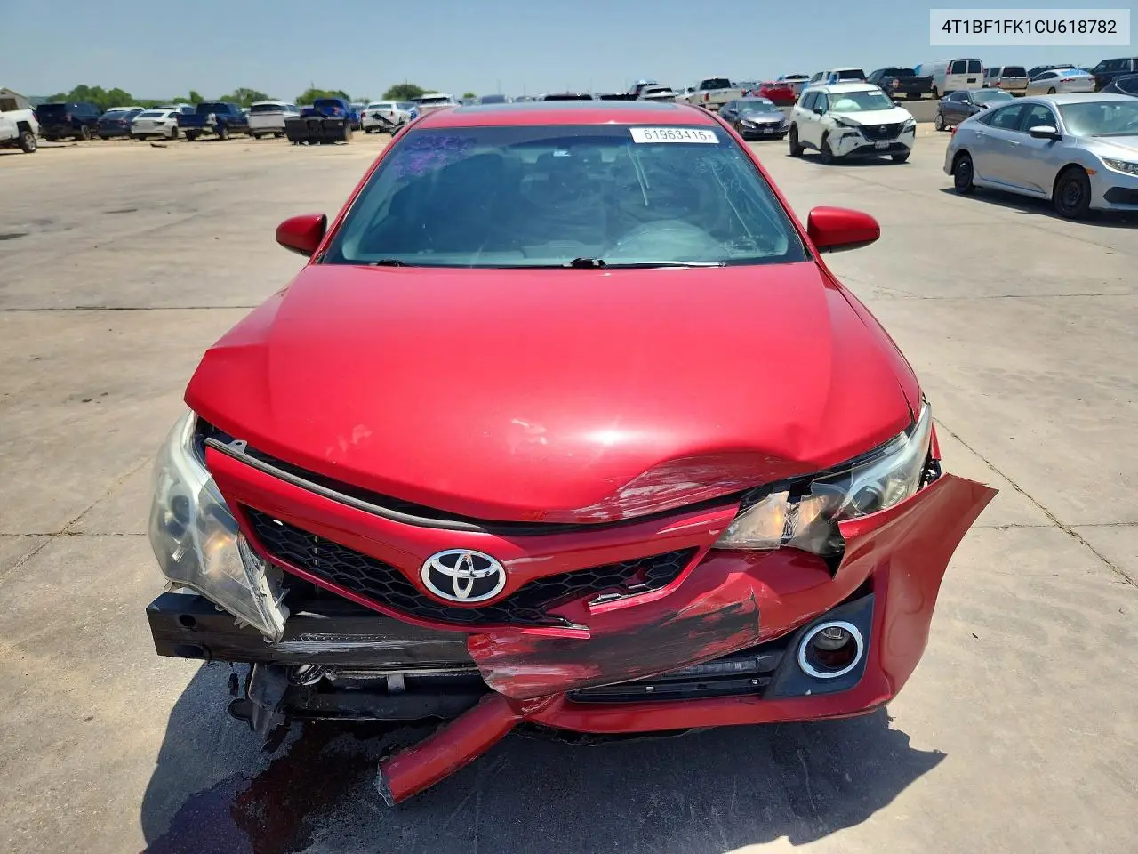 2012 Toyota Camry Se Sport Limited Edition VIN: 4T1BF1FK1CU618782 Lot: 61963416