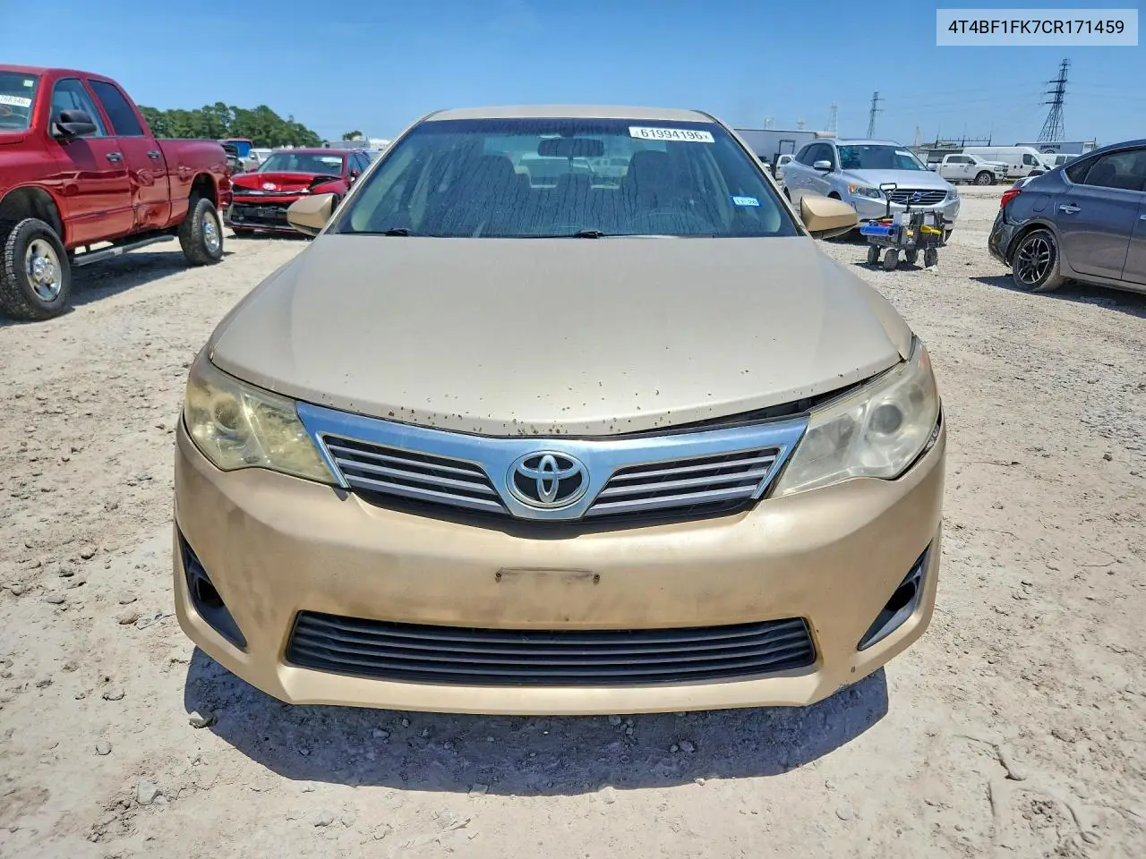 2012 Toyota Camry VIN: 4T4BF1FK7CR171459 Lot: 61994196