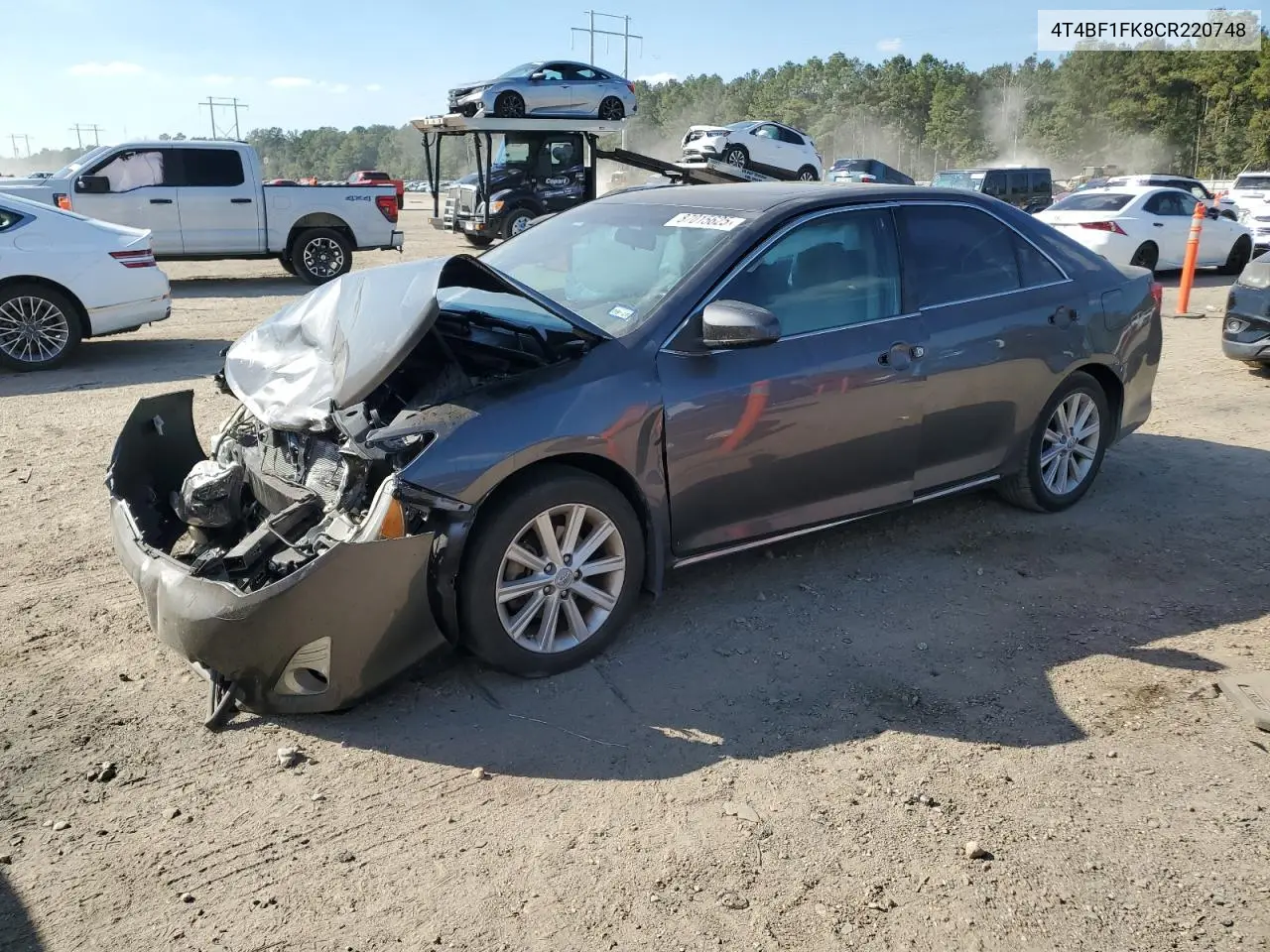 4T4BF1FK8CR220748 2012 Toyota Camry Base