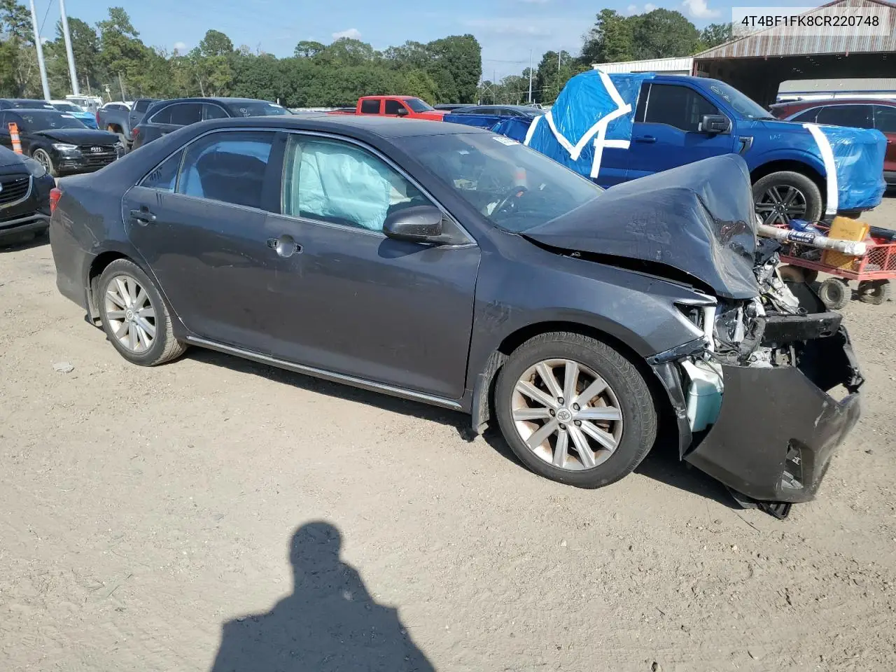 4T4BF1FK8CR220748 2012 Toyota Camry Base