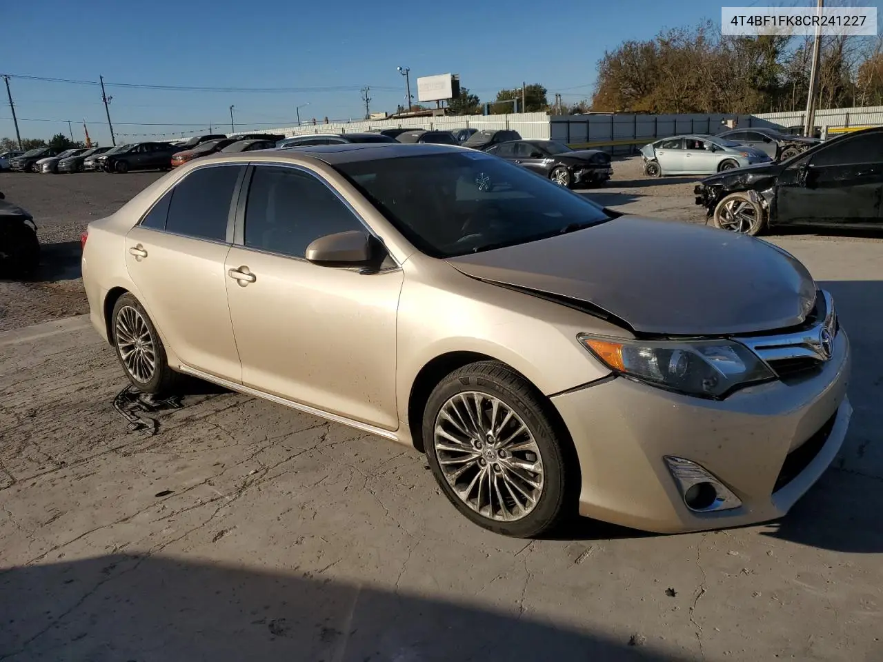 4T4BF1FK8CR241227 2012 Toyota Camry Base