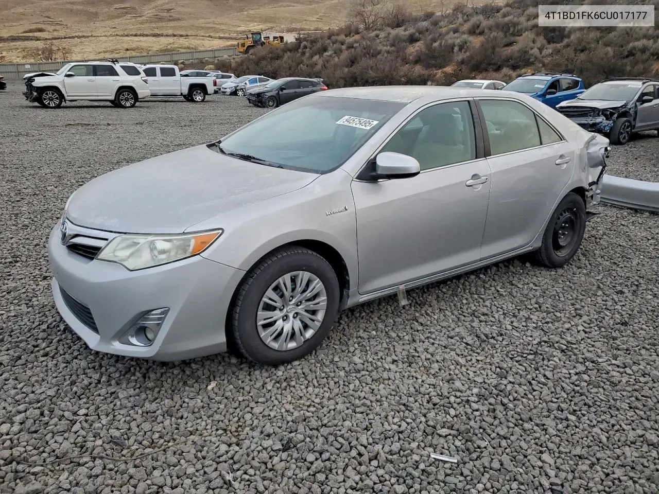 4T1BD1FK6CU017177 2012 Toyota Camry Hybrid