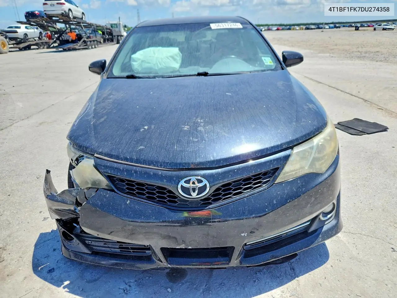2013 Toyota Camry Se VIN: 4T1BF1FK7DU274358 Lot: 56317246