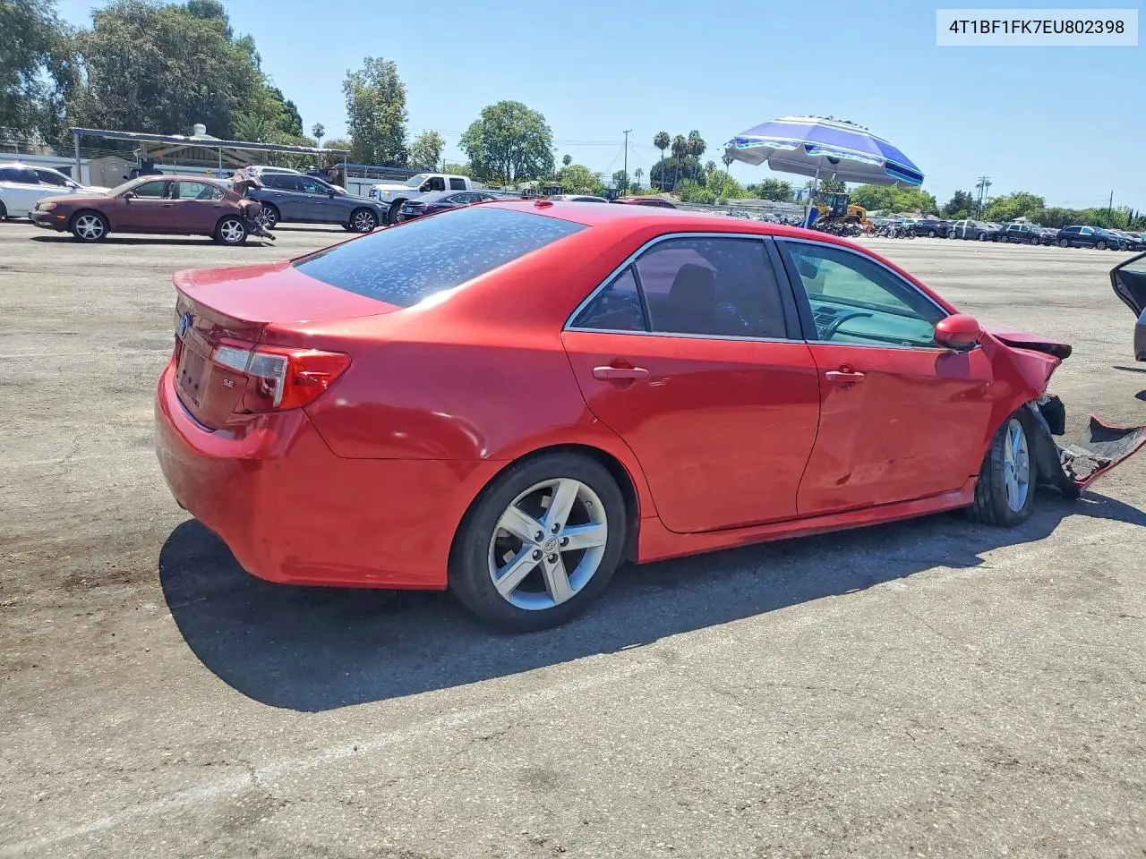2014 Toyota Camry Se VIN: 4T1BF1FK7EU802398 Lot: 61909806
