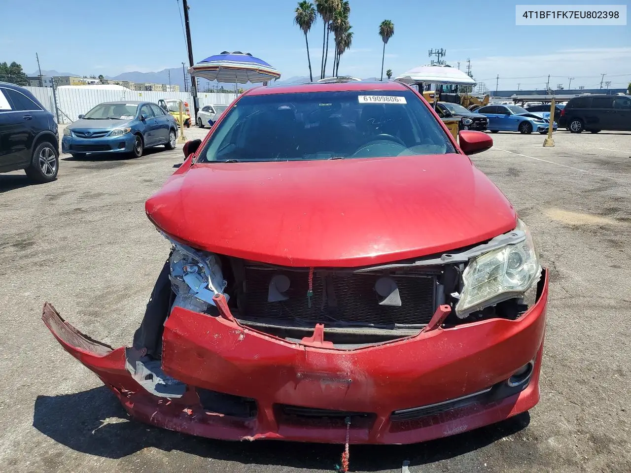 2014 Toyota Camry Se VIN: 4T1BF1FK7EU802398 Lot: 61909806