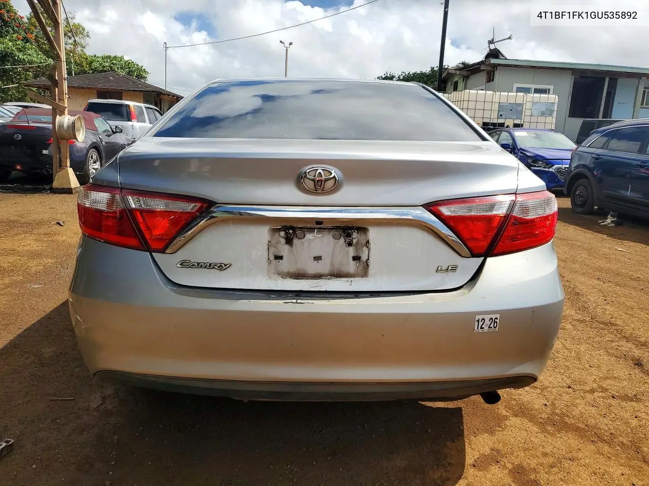 2016 Toyota Camry Le VIN: 4T1BF1FK1GU535892 Lot: 58491826